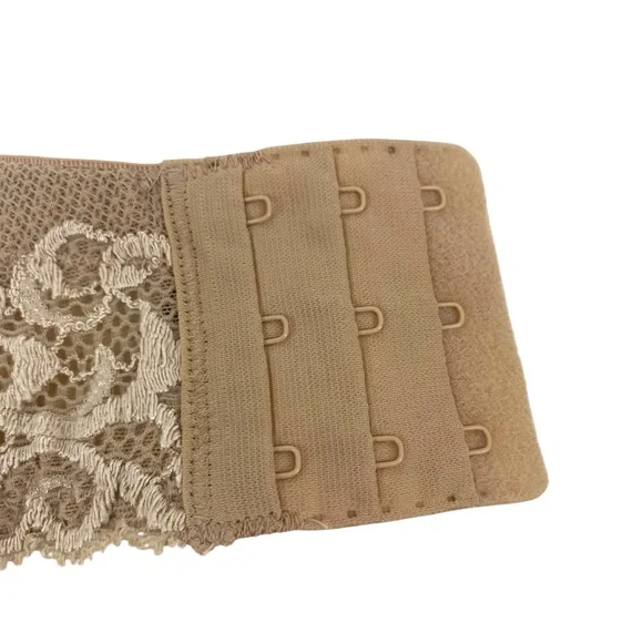 NATORI TAN FEATHERS PLUNGE STRAPLESS BRA SIZE 32D - Picture 7 of 12